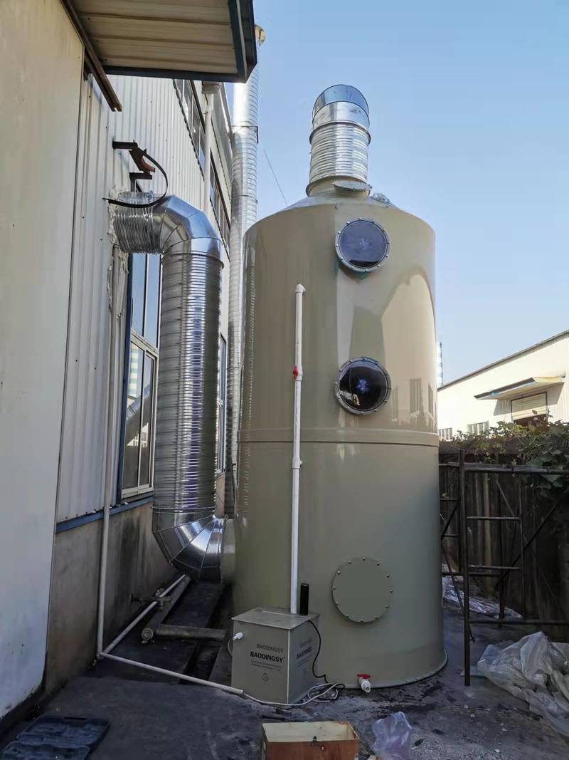 湖北咸寧噴漆工況噴淋塔廢氣處理設備